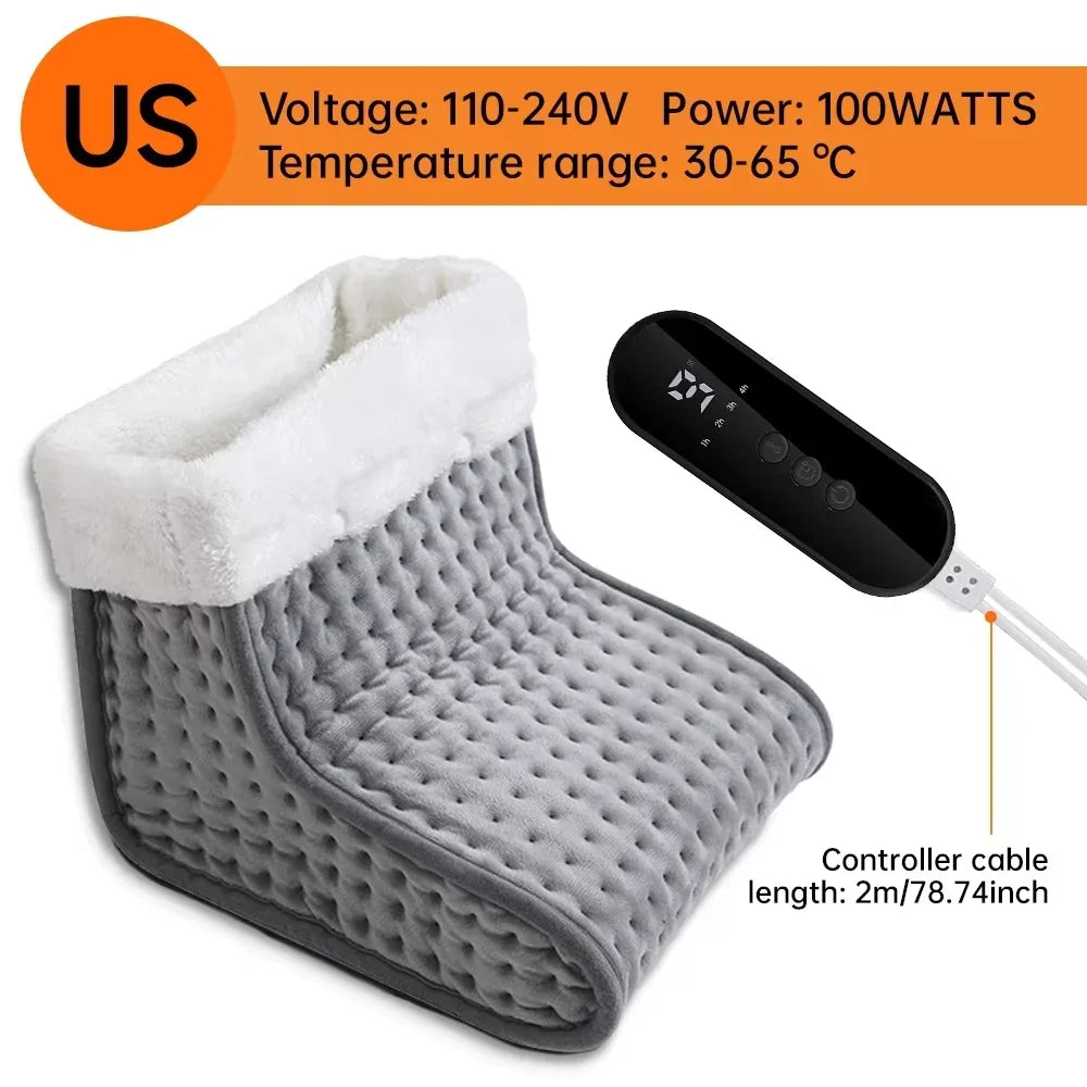 Electric Foot Heater 4 Modes Timing Heating Control Washable Foots Warmer Pad Thermal Foot Care Cushion