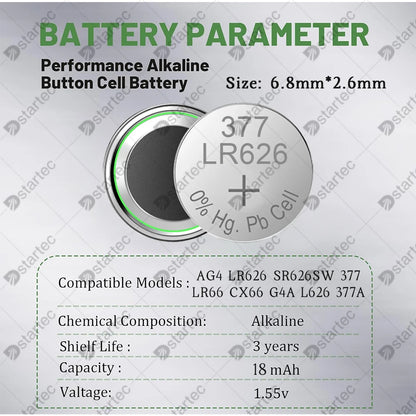 1.55V LR626 AG4 377A 377 177 376 SR66 626A L626 Button Batteries For Watch Toys Remote SR626SW AG 4 Cell Coin Alkaline Battery
