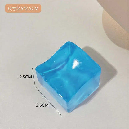 Creative Colorful Ice Block Squeeze Toy High Resilience Pinch Squeeze Anti-stress Ball Decompression Gifts Stress Relief Toys