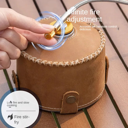 20000W 7-Core Camping Gas Burner Strong Fire Power Outdoor Portable Cassette Stove High Firepower for BBQ Camping Hiking Fishing