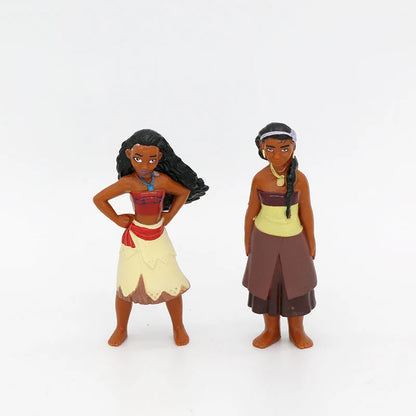 10pcs 2024 Disney Moana 2 Ocean Adventure Film Collection Figure Dolls  Anime Princess Moana Action Figure Model Kids Gift Toys