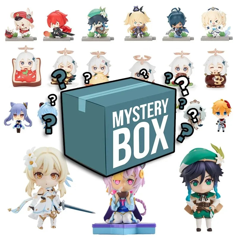 Genshin Impact Mini Cute Figure Mystery Box Anime Figure Game Action Figure Blind Box Lucky Model Doll