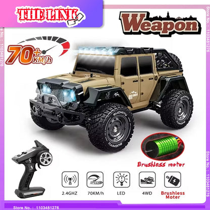 1/16 4x4 Off-Road Rc Car 4WD Brushless Drift Car 70KM/H High-Speed Remote Control Electric Vehicle Toy for Birthday Gift for Kid