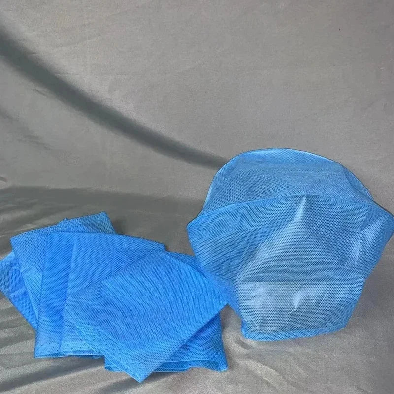 20Pcs Disposable Dustproof Hair Medical Dome Strip Cap Doctor Non-Woven Surgical Cap Dust-Proof Workshop Work Hood