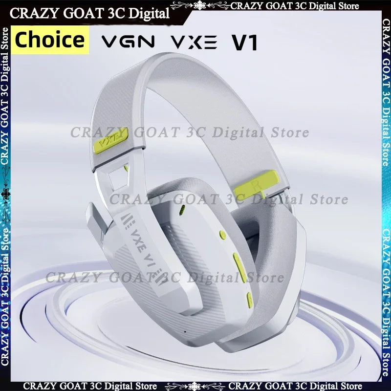 VGN VXE V1 Gaming Headset Bluetooth 5.3/2.4g Dual-mode Lightweight Headphone With Microphone Computer Esports Headset Gift,White