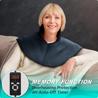 Heating Pad for Neck and Shoulders,Natural Jade Tourmaline,Upgrade Size to Cover More Areas of Neck,Shoulder,Shoulder Blade