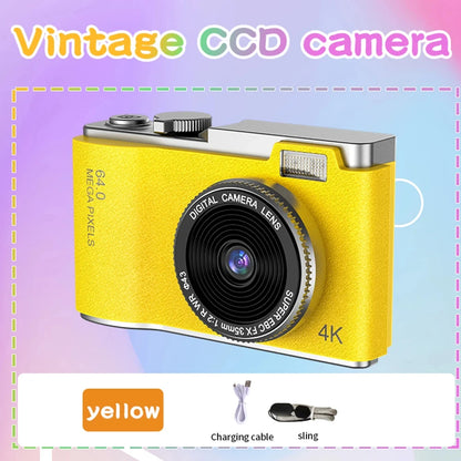HD Digital Camera Children Camcorder 2.4" 64MP Autofocus Vlogging Camera Compact Cameras for Kid Adult Beginners Rechargeable