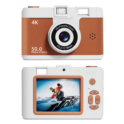 WIFI FHD 1080P Camera Digital Point and Shoot Cameras with 16X Zoom Anti Shake Compact Small retro Camera