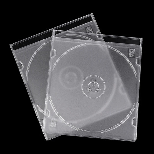 CD Storage Case Transparent Stand Acrylic Holders Ultra-thin Model With Film Disc Shell For CDs DVD Storage Holder Transparent