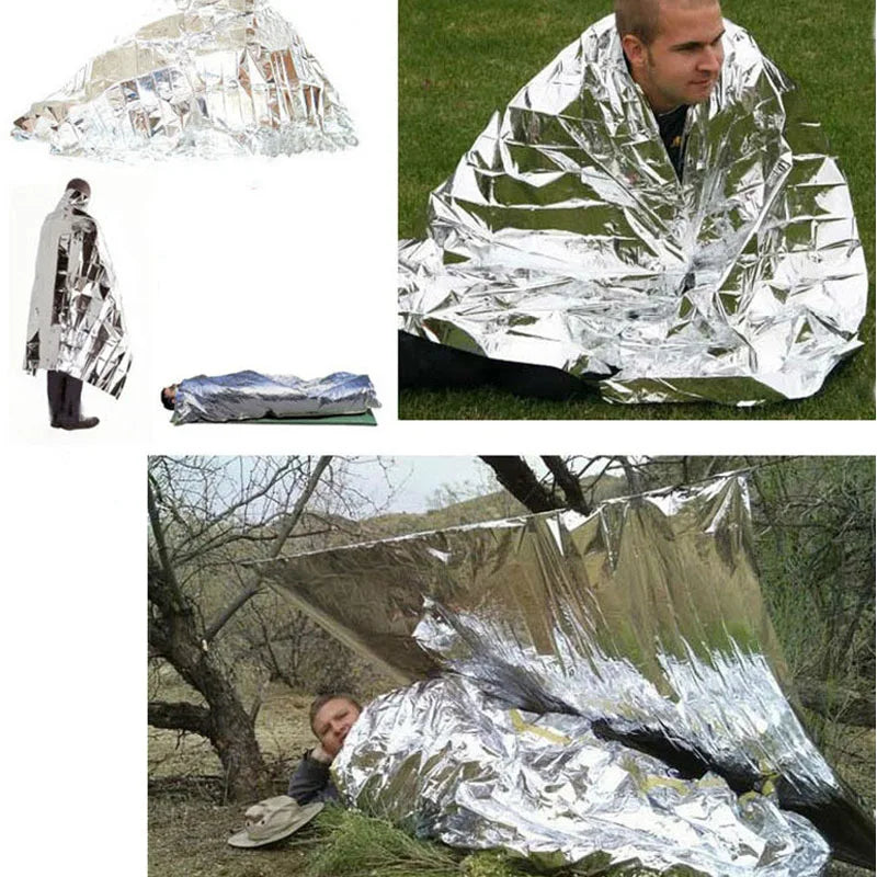 Curtain Military Blanke Emergency Thermal Blanket Outdoor WaterProof Survival Rescue Blanket Foil Thermal Space First Aid Rescue