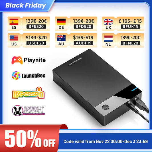 12T Gaming HDD with Hyperspin Launchbox Retrobat Playnite Super Console with 86000+ Retro Vidoe Game For PS3/PS2/PSP/WII/WIIU/DC