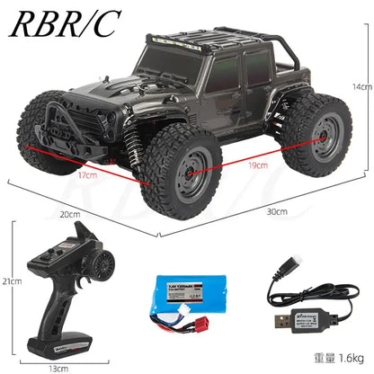 16103 50km/h 1/16 Fast Rc Cars Off Road 4WD with LED Headlights,2.4G Waterproof Remote Control Monster Truck for Adults and Kids