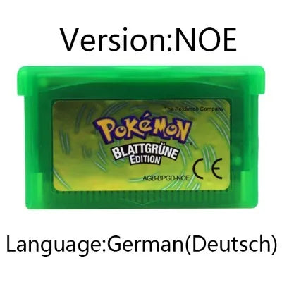 GBA Game 32 Bit Video Game Cartridge Console Card Pokemon Emerald Ruby FireRed LeafGreen Sapphire Multi-language for GBA/NDS