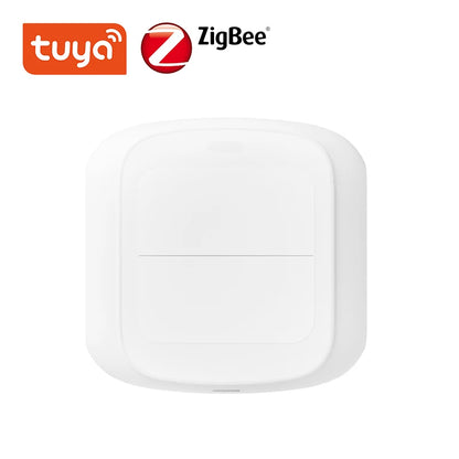 New Tuya WiFi/ZigBee 2 Gang  Wireless 6 Scene Switch Push Button Controller Battery Powered Automation Scenario for Tuya Devices