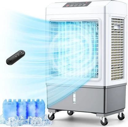 Windowless Air Conditioner, 35-INCH Swamp Cooler Air Conditioner w/2 Modes & 3 Speeds, 2100CFM, 700Sq.ft, Smart Timer for