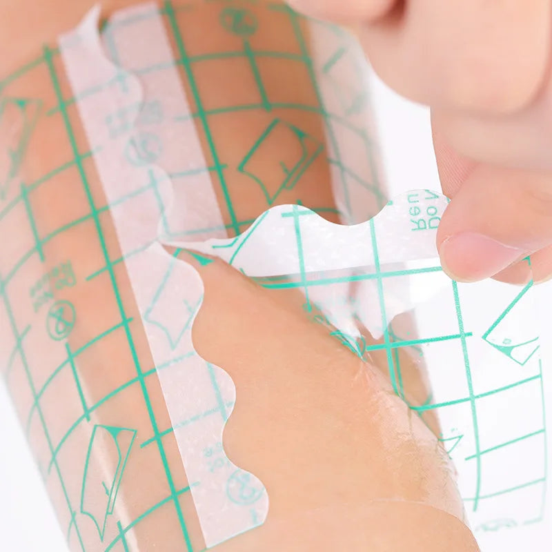 200Pcs Medical Adhesive Waterproof PU Film Transparent Tattoo Film Aftercare Wound Dressing Plaster Tube Catheter Fixation Tape