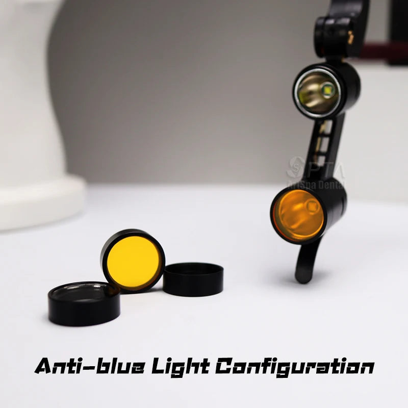 Binocular Metal Case 2.5X 3.5X Surgical Loupe Magnification With 1 Battery Surgery LED Light With Headlight Dentist Medical Lamp