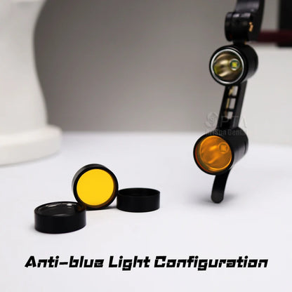 Binocular Metal Case 2.5X 3.5X Surgical Loupe Magnification With 1 Battery Surgery LED Light With Headlight Dentist Medical Lamp