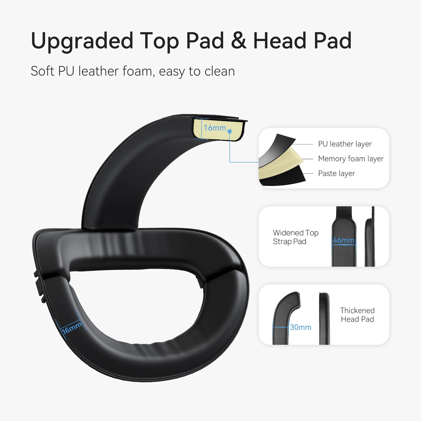 KIWI design Head Strap for Oculus Quest 2 Enhanced Comfort Wearing Head Strap for Meta Quest 2 VR Accessories
