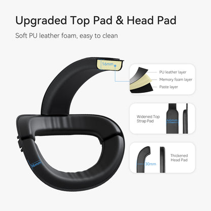 KIWI design Head Strap for Oculus Quest 2 Enhanced Comfort Wearing Head Strap for Meta Quest 2 VR Accessories