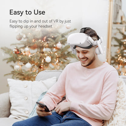 KIWI design Headphones 6400mAh Battery Head Strap for Oculus Quest 2 Accessories Lasting Power Enhanced Sound