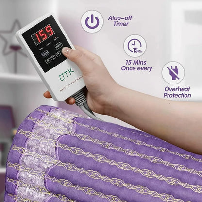 Infrared Heating Pad, Amethyst Heating Pad,Heat Chair Pad, Far Infrared Heating Pad for Lower Back, Upper Back,Memory Function