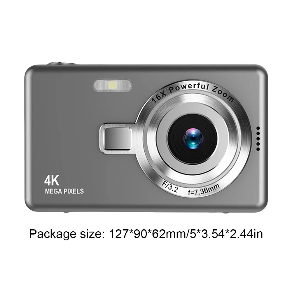4K Digital Camera For Photo & Video 2.4" IPS Display Screen 16x Optical Zoom 1080P HD Camera For Home