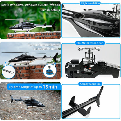 Flywing Airwolf 470 Class gps scale helicopter airwolf 6CH Brushless Motor fw450l rc airwolf H1 Flight Control One key return