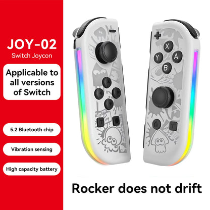 BT 5.2 Joy Controller RGB LED Switch L/R Joypad for Nintendo Switch/Lite/Oled JoyCon Gamepads Joystick with Dual Vibration
