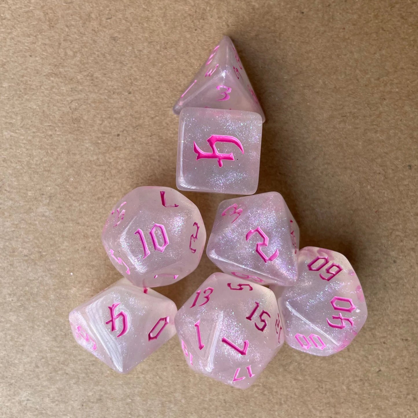 7/10Pcs Double-Colors Polyhedral Dices with Pouch Set D4, D6, D8, D12,D20, D10 for Board Game Role Playing Game Party