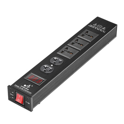 ATAUDIO Hi-end HiFi Audio Power Filter Aluminum Alloy Noise Reduction US Plug / Universal AC Power Socket Audio Purifier Outlet
