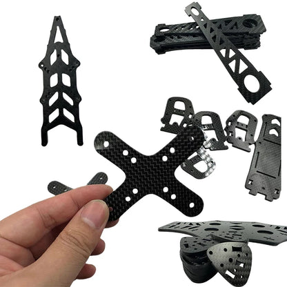 Customized Carbon Plate Drones Accessories CNC Machining Set  Drone Frame  Carbon Fiber Frame FPV