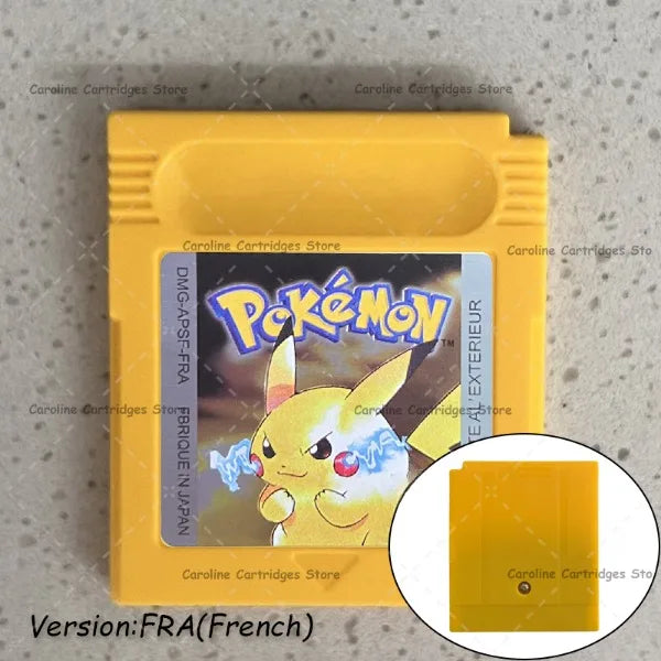 GBC Video Game Cartridge Console Card Pokemon Blue/Crystal/Green/Gold/Red/Silver/Yellow Full-size Chip with Multi-language