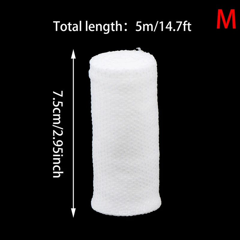 4.5m Length Gauze Roll Bandage Skin Friendly Breathable First Aid Gauze Wound Dressing Medical Nursing Emergency Care Bandage