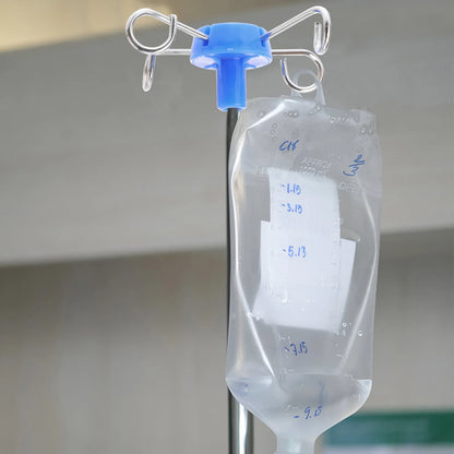 3 Pcs Medical IV Pole Hook Stand Floor Stainless Steel Infusion Hanging for Rack