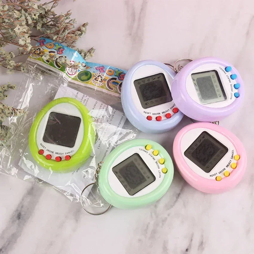 1Pcs 90S Nostalgic Tamagotchi Electronic Pets Console Toy Portable Keyring Funny Virtual Cyber Toy Christmas New Year Gift