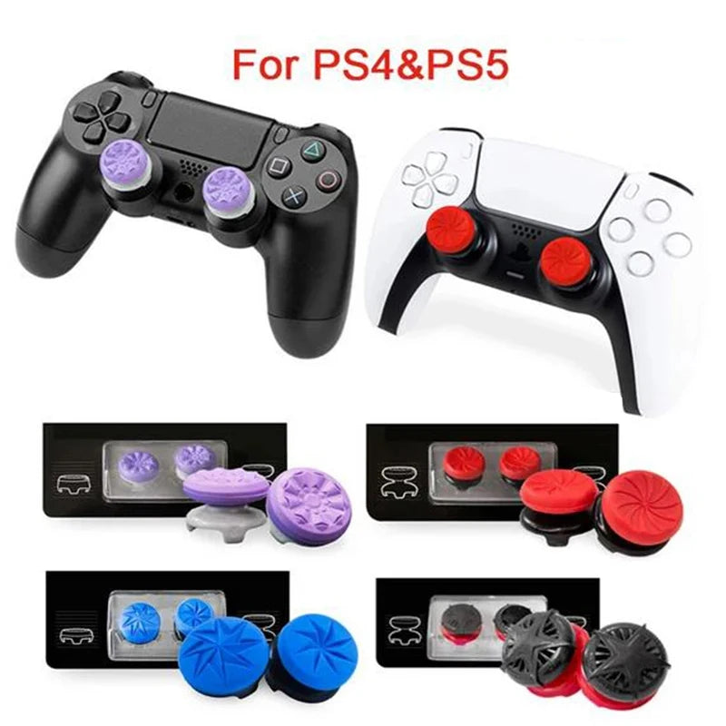 Thumb Grips For Sony PS5 PS4 Controller Fps Thumbstick Joystick Extender Cover For Playstation 4 Gamepad Caps Gaming Accessories