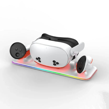 Wireless Charging Dock for Meta Quest 3,RGB Oculus VR Accessories Charger Station Controller Battery Pack, Fit Elite Head Strap
