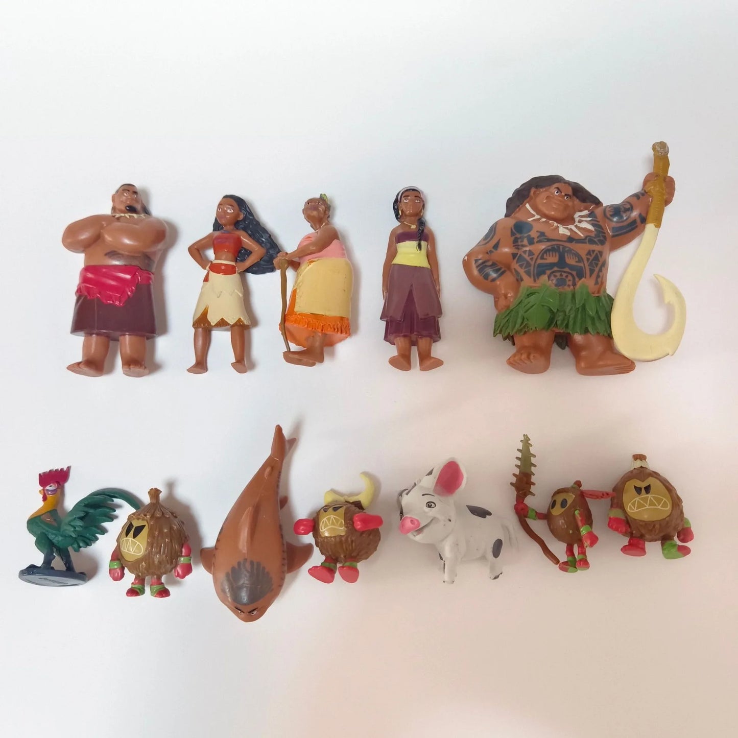 10pcs 2024 Disney Moana 2 Ocean Adventure Film Collection Figure Dolls  Anime Princess Moana Action Figure Model Kids Gift Toys