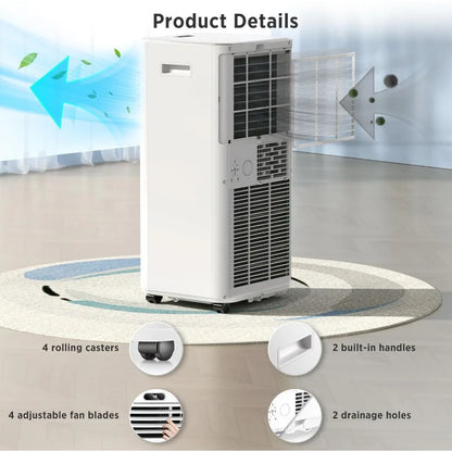 Dehumidifier, Fan Modes, Room Air Conditioner with Remote/Installation Kits, White