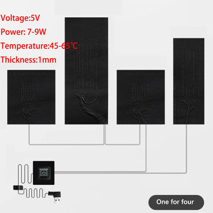 19 SIZE Carbon Fiber Heating Pad Mat Hand Feet Warmer USB Heating Film Electric Winter Infrared Fever Heat Mat Electric Warmer