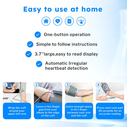 bioland 2008 Blood Pressure Monitor Tensiometer Upper Arm Automatic Digital BP Machine Heart Rate Monitor Backlight Blood Press