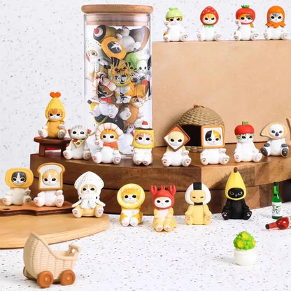 4pcs/Bag Mofusand Cats Figures Mystery Box Surprise Guess Bag Kawaii Action Figure Model Decoration Ornaments Toys Gifts for Kid