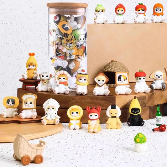 4pcs/Bag Mofusand Cats Figures Mystery Box Surprise Guess Bag Kawaii Action Figure Model Decoration Ornaments Toys Gifts for Kid