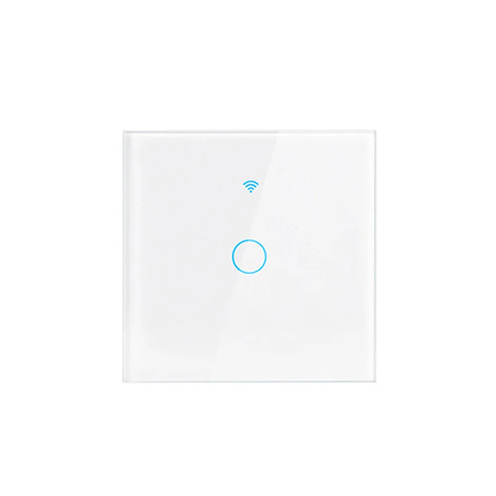 WiFi Smart Switch EU Neutral Wire/No Neutral Wire Touch Light Switch Works with Alexa Google Home Alice 1/2/3/4 Gang Smart Home