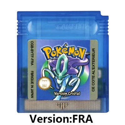 GBC 16-bit Game Video Game Cartridge Console Card Pokemon Red Blue Crystal Golden Green Silver Yellow with Multi-language
