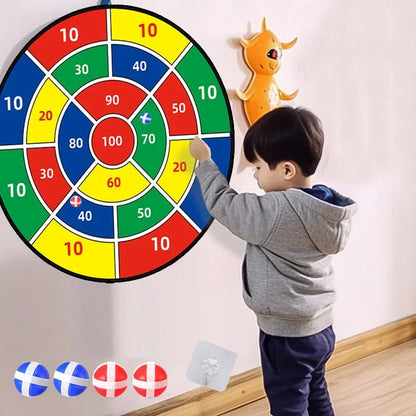 66CM Large Dart Board Kids Dart Board with Sticky Balls Boys Toys Indoor Sport Outdoor Fun Family Party Play Game Toys