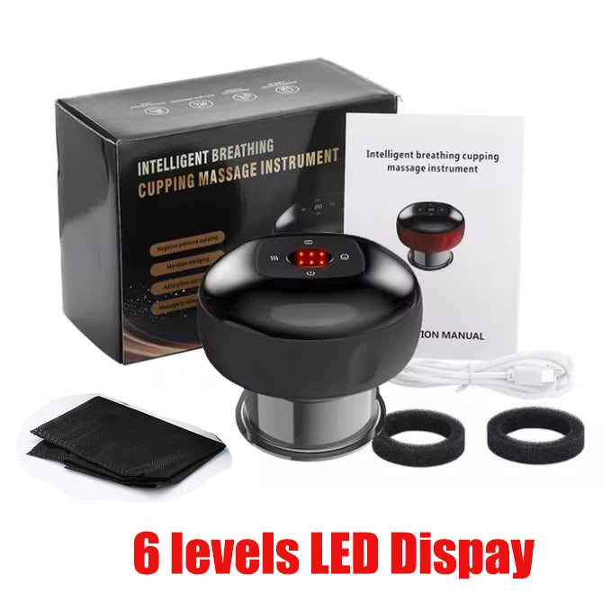 12 Speed Intelligent Vacuum Cupping Set Skin Scraping Massage Guasha Wireless Slimming Body Fat Burner Smart Cupping Electric