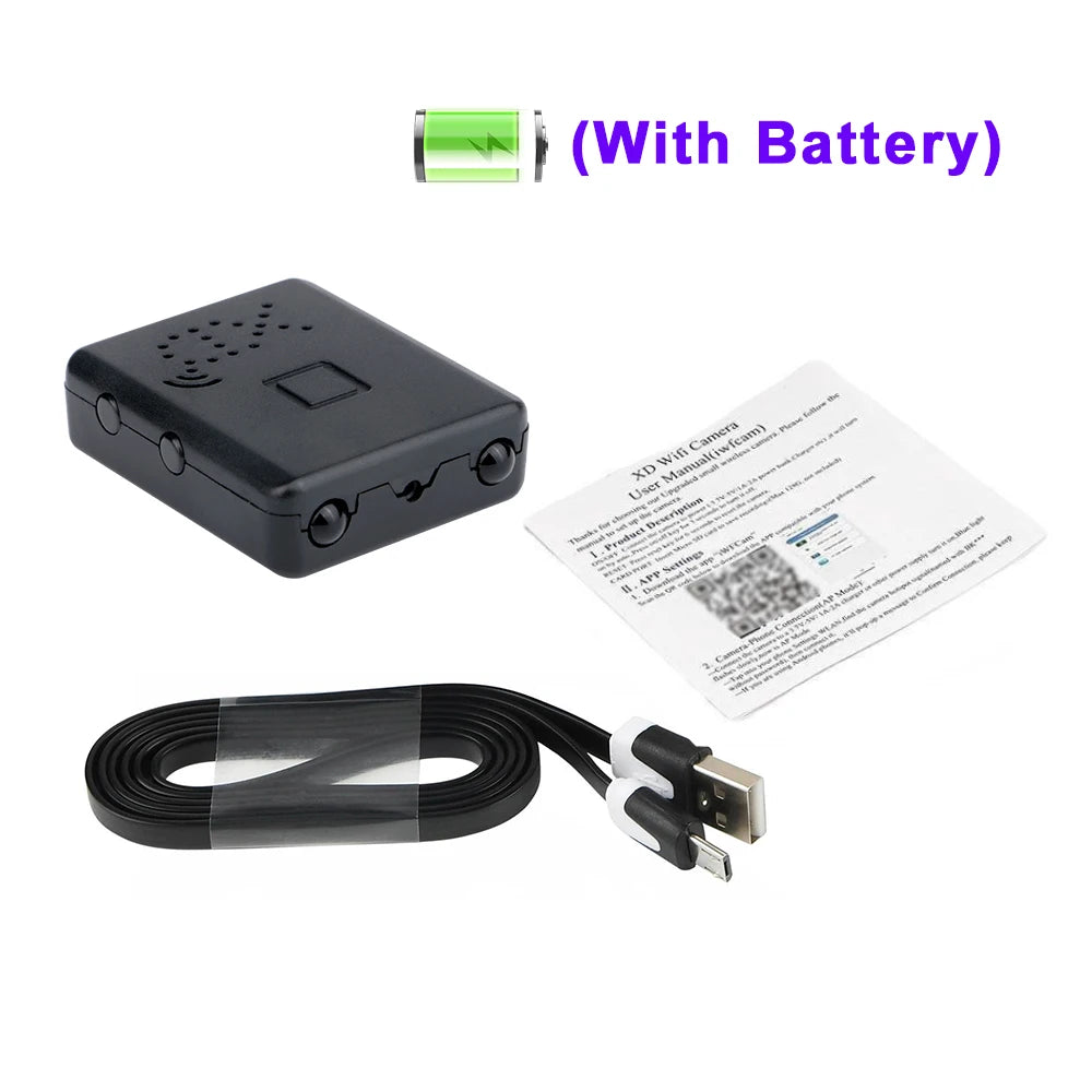 XD Mini Camera HD 1080P  Home Security Camcorder Night Vision Micro Video Voice Recorder Wireless Ultra small Cam