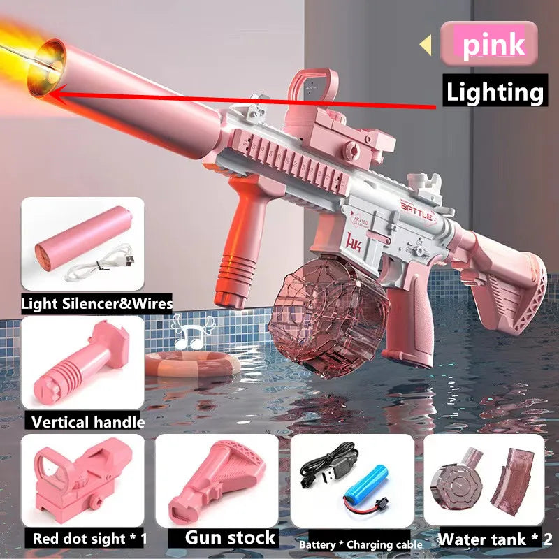 M416 Water Gun Electric pistolet Shoot Toy Full Automatic Summer Shoot Beach Outdoor Fun Toy For Children Boys Girl Adults Gift